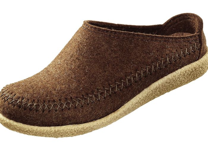 Haflinger pantoffels gemaakt van wolvilt 